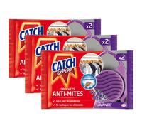 [3030229-3] CATCH Lot de 3 Anti-Mites Lavande Crochets x2 - TP18
