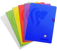 303125c Un Cahier Agrafé Mimesys - A4 21x29,7 Cm - 80 Pages Lignées Avec Marge - Papier Blanc 90 G - Couverture Polypro Couleur Aléatoire