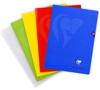 303181c Un Cahier Agrafé Mimesys - A4 21x29,7 Cm - 140 Pages Grands Carreaux - Papier Blanc 90 G - Couverture Polypro Couleur Aléatoire