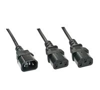 [30363] LINDY Rallonge secteur C14 vers 2 x C13, 1m