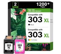 303XL Cartouches d'encre 303 7200e pour HP 303 XL Noir et Couleur Multipack