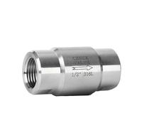 304 316 Stainless Steel Check Valve Female Thread BSPP One Way Non-retrun Valves 1/8" 1/4" 3/8" 1/2" 3/4" 1"2" 600psi(BSPP 1-1I4,304 SS)