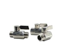 304/316 Stainless steel Mini Ball valve 1/8 1/4 3/8 1/2 3/4 / 1 BSP NPT Female male thread for water oil acid 2 way ball valve(1",NPT_SS304_MALE FEMALE)