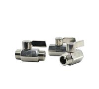 304/316 Stainless steel Mini Ball valve 1/8 1/4 3/8 1/2 3/4 / 1 BSP NPT Female male thread for water oil acid 2 way ball valve(3/4",NPT_SS304_MALE FEMALE)