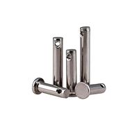 304 A2-70 Axis en acier inoxydable Pin à tête plate Pin cylindrique avec trou GB882 Rouleau de broche,10PCS M3,25mm