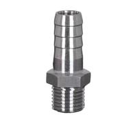 304 accessoires d'acier inoxydable, Raccords filetés de connecteur pagode d'acier inoxydable queue tuyau mâle en laiton 10mm 12mm(10mm*M12x1.25)