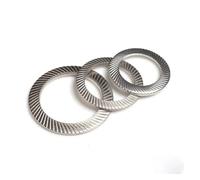 304 acier à double dent de serrure, Rondelle frein à disque moletée dentelée en acier inoxydable 304 A2-70 M2.5-M16, assortiment de pièces DIN9250(10pcs M14)