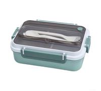 304 Acier inoxydable 1,2 l Anti-fuite avec couverts 3 compartiments | Grâce à l'anneau d'étanchéité en silicone étanche à 360°, pour soupes et collations humides.