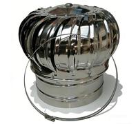 304 Acier Inoxydable Chapeau Éolien Cheminé, Capuchon de Ventilateur Rotatif de Cheminée, Raincover Capuchon de Capot de Cheminée, Extracteur de fumées rotatif éolien(304-110mm/4.3in)