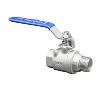 304 Acier Inoxydable Électrovanne 2 Pièces Filetée avec Poignées | Électrovanne en acier inoxydable 304 avec poignées filetage 3/8 1/2 3/4 construction 2 pièces durable(0.5 Inch)