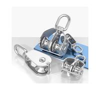 304 acier inoxydable M15 M20 M32 M50 M75 M100 simple Double roue pivotant corde de levage ensemble de poulie poulie couronne bloc(Sng M32 1PC)