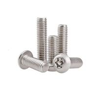 304 acier inoxydable M2 M3 M4 M5 M6 M8 M10 Six lobes Torx bouton tête ronde avec broche antivol inviolable vis de sécurité boulon(30mm,M4 (20pcs))