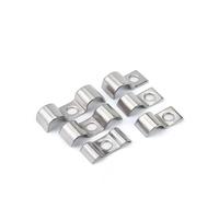304 acier inoxydable P Type Double face Lathedog Conduit Tube tuyau support de montage fixe pince de selle pince(Double M16 (5Pcs))