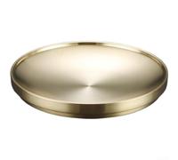 304 Assiette plate en acier inoxydable 21 cm résistante à la chaleur antidérapante