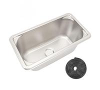 304 Bol d'évier en acier inoxydable, grande capacité 7L Installation intégrée RV Évier de cuisine pour le bateau en camping-car à caravane