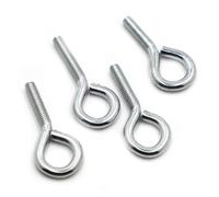 304 boulon d’oeil en acier inoxydable, Anneau de levage à œil de mouton en acier au carbone zingué M3 M4 M5 M6 M8 M10, lot de 33, plusieurs tailles(M4 10pcs,15mm)