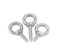 304 boulon d’oeil en acier inoxydable, Lot de 1/2/5 vis autotaraudeuses à œillet de levage en acier inoxydable 304 M4-M12(1pcs,M6x60mm)