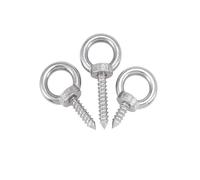 304, boulons en verre d'acier, anneau de levage en acier inoxydable 304, crochet à vis autotaraudeuse, anneau à œillet auto-perceur pour vis à bois audio M4 à M12, lot de plusieurs tailles (M6 (2