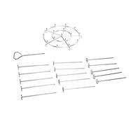 304 brochettes en acier inoxydable Ensemble de supports de support multifonction de déshydratation accessoires de friteaux pour pinxia (8qt)