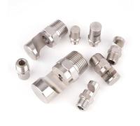 304 Bulle à jet plat en acier inoxydable en acier inoxydable (1/8,1/4,3/8,1/2,3/4 BSPT) 1/4 wide angle fan nozzle （Hole diameter 1.3mm） 2 pièces