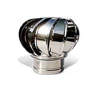 304 Couche de cheminée rotative en acier inoxydable alimenté par le vent résidant aux évents du toit de toit ventilateur de turbine de toit solide et durable de cheminée de cheminée ventilation (150
