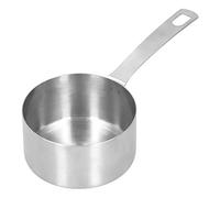 304 Cup à mesurer en acier inoxydable, cuillères à mesure des métaux avec écailles Anneaux de rangement Double verse des accessoires de cuisson à la bouche pour la cuisson de (1/2cup)