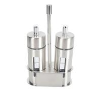 304 en Acier Inoxydable Huile Vinaigre Cruet Set, 80ml Capacité Fraîcheur Couvercle pour Salade Vinaigrette Cuisson Barbecue Mélange Huile de Piment Italien Huile de Verre