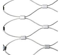 304 Filet de Corde en Acier Inoxydable, Filets for Jardin Escalier Balcon Filet de Protection, Filet de Séparation, Diamètre Corde 2mm(1.2x8m/3.9x26.2ft)