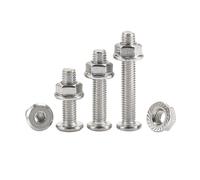 304 M3 M4 M5 M6 M8 M10 M12 en acier inoxydable grand plat à six pans creux à tête creuse vis écrou connecteur de meubles insérer boulon de joint (20mm,M6-5pcs)