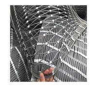 304 Maille Sécurité D'escalier,maille de corde d'acier inoxydable,treillis métallique en acier,Filet Anti-Chute Personnalisable,pour jardins,volailles,enclos animaux(H0.7xL10m/H2.29xL32.8ft)