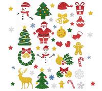 304 Pièces Stickers Noël Pailletées, Noël Autocollants, Gommettes Noel, Autocollants de Noël Décoration de Noël, Bottes D’arbres de Noël Snowflake Star pour l’artisanat et la Décoration de Noël
