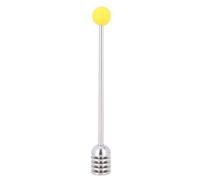 304 Spoon de dipper miel en acier inoxydable | Conception ergonomique pour des bruines de miel/sirop/mélasse faciles | Alimentation - outil de cuisine de qualité avec finition (Yellow)