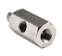 304 SS Capteur de pression d'huile en T Entrée BSPT 0,3 cm avec robinet central femelle NPT 0,3 cm pour systèmes d'alimentation en huile Turbo