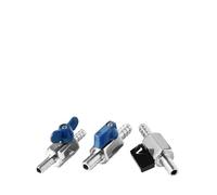 304 Stainless Steel 7mm 8mm 9mm 10mm 11mm 12mm Mini Ball Valve Double Pagoda Long/Short Butterfly Handle Red Black Blue Yellow(8mm,Red short)