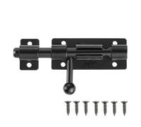 304 Stainless Steel Barrel Bolt Door Latch With Padlock Hole Thickened Black Sliding Latch For Doors Windows Drawer Cabinets