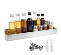 304 Stainless Steel Bottle Holder Heavy Duty Wall Mounted Single Row Rack | 304 Stainless Steel Bottle Holder Features A Heavy Duty Wall Mounted Single Row Design For Organizing And Storing Bottles