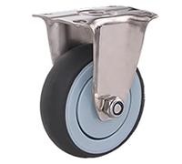 304 Stainless Steel Casters Wheels 3 4 5 Inch Soft Tread No Wheel Silent Flat Push Wheel 1pcs Casters(Flat Brake,3 inch)
