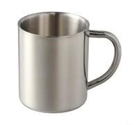304 Stainless Steel Coffee Mug 210ml Double Wall(400ML) | 304 steel, double-wall vacuum, keeps drinks warm, compact 210ml size, silver finish