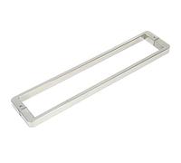304 Stainless Steel Double-Sided Swing Door Handle,Rectangular Door Pull Handle, Grab Bar for Shower Glass Door/Sliding Barn Door, 1x2 cm(Black,44cm/17 5/16")
