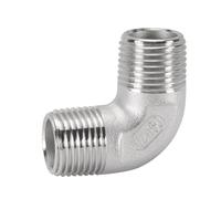 304 Stainless Steel Elbow DN15 1/8" 1/4" 3/8" 1/2" 3/4" 1" 2" BSPT Male Female For Pipes And Valves Water Pipe Fittings(M-M,1-1/4") Plumbing Fittings