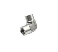 304 Stainless Steel High Pressure Forged Pipe Fitting Connector - 1/4" NPT Elbow Female-Female HMCOCOOFM
