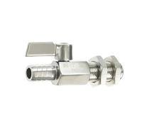 304 Stainless Steel Hose Barb Mini Ball Valve Sanitary Grade 7mm 8mm 10mm 12mm Gas Water Oil Hose Joint Micro-valve Fish Tank(1l4 D13 Barb10mm)