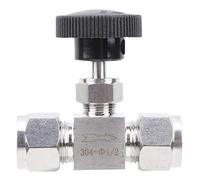 304 Stainless Steel Needle Valve, High Pressure Control for Water Gas Liquid, Strong Connection, Easy Installation, Accurate Adjustment (F1/2)