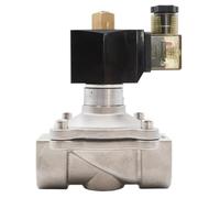 304 Stainless Steel Normally Open Electric Solenoid Valve,G3/8" To G2",Pneumatic Valve For Water Oil Gas AC220V DC12V DC24V IP65(AC 380V_EPDM)