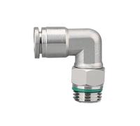 304 stainless steel pneumatic quick connector elbow PL-G thread M5 1/8 1/4 3/8 1/2 external thread sealing ring trachea hose 6 8 NWPNLXEA(PL8-G03,50 Pcs)