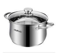 304 Stainless Steel Pot 24cm Small Induction Milk Pan Oven Safe Suitable for All Stove Tops