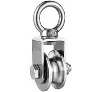 304 Stainless Steel Pulley For Steel Cable Pulley Idler Pulley For Ropes Pulley With 2 Ball Bearings Max Load 500kg 1pc