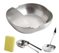 304 Stainless Steel Spoon Rest & Multipurpose Kitchen Utensil Holder, Heavy Duty Multipurpose Spatula Ladle Rack for Kitchen Countertop, Heat Resistant and Dishwasher Safe (1Pcs)