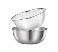 304 Stainless Steel Veggie Wash Basin 25cm Double Layer | 304 steel, rust resistant, double-layer system, upper basket lower basin, 25x25x11cm size