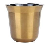 304 tasse de tasse de café à double couche à chaleur en acier inoxydable pour café (Titane)